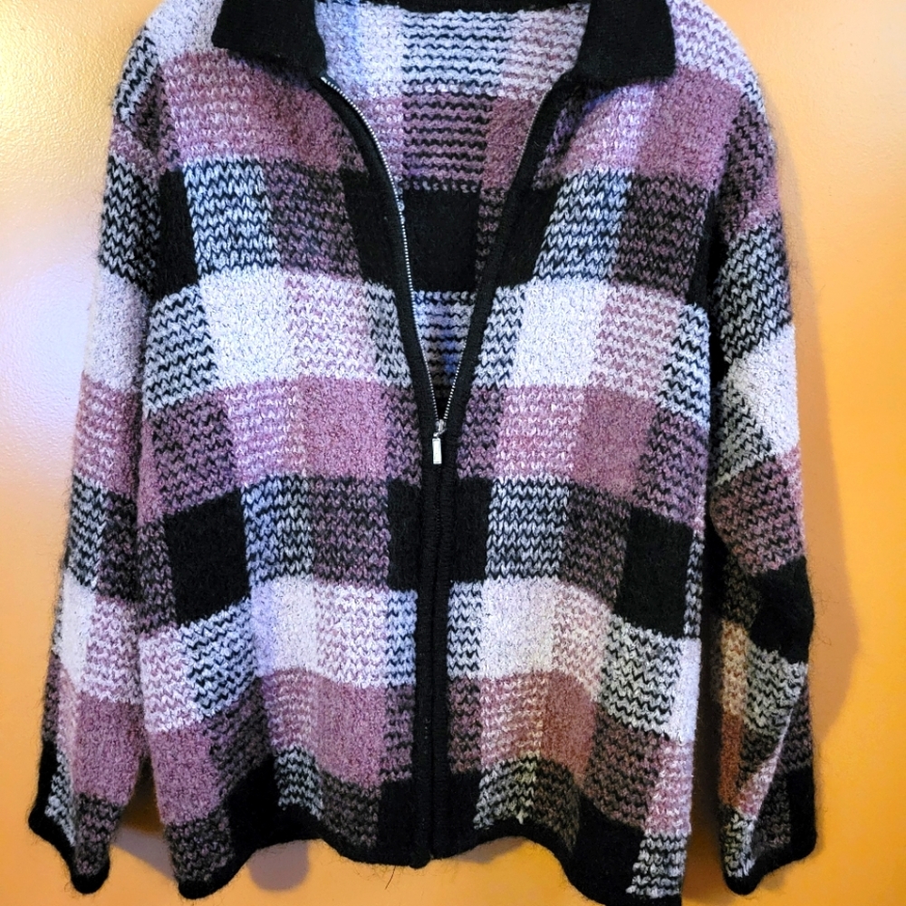 Zip up knit jacket